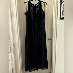 City chic black halter dress